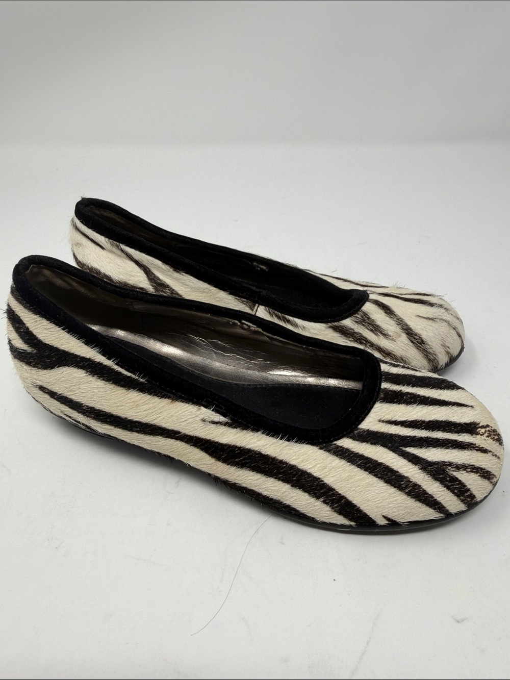 Stride Rite Zebra-Print Girls Ballet Flats - Black & White